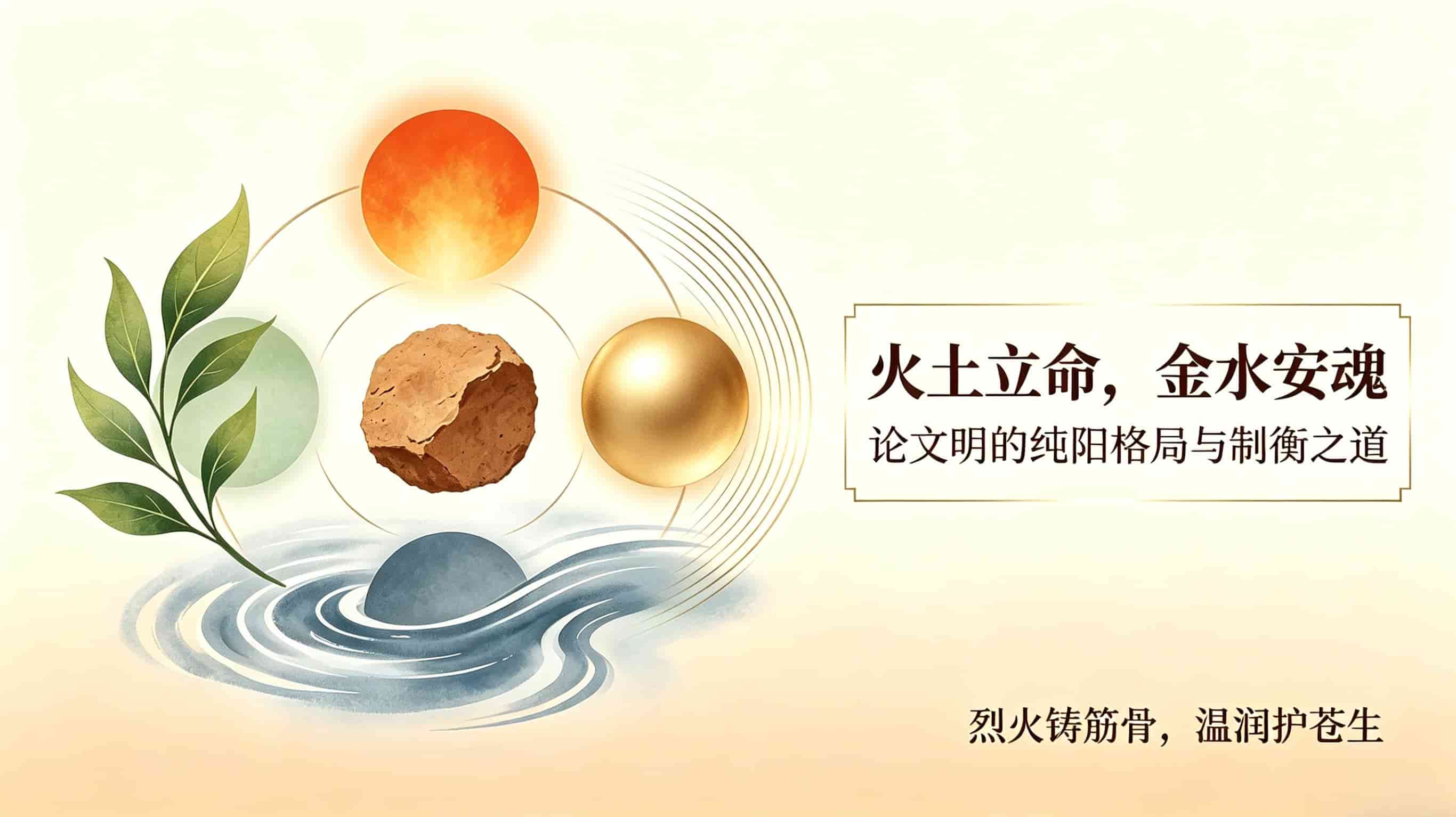 火土立命，金水安魂——论文明的纯阳格局与制衡之道