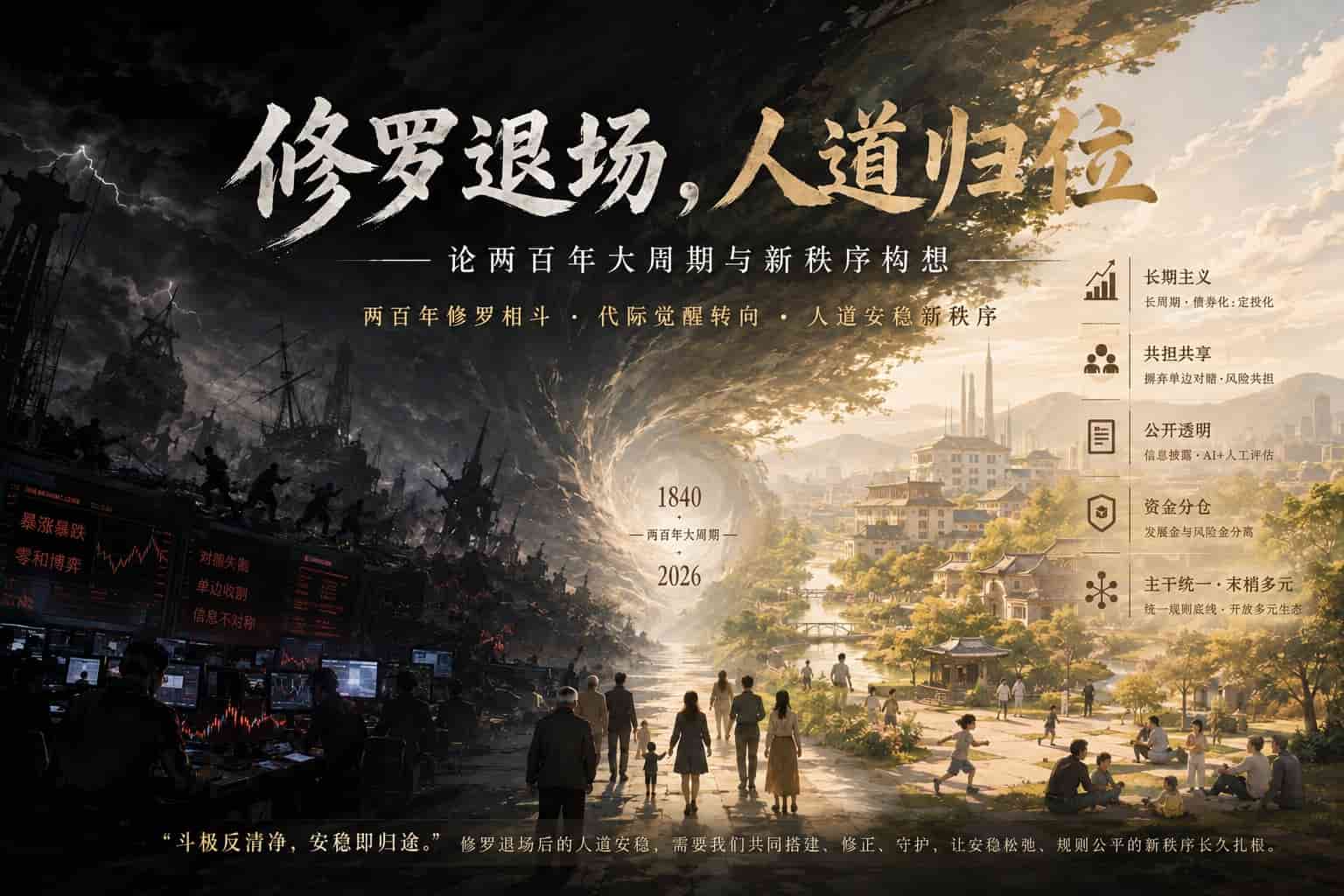 修罗退场，人道归位——论两百年大周期与新秩序构想